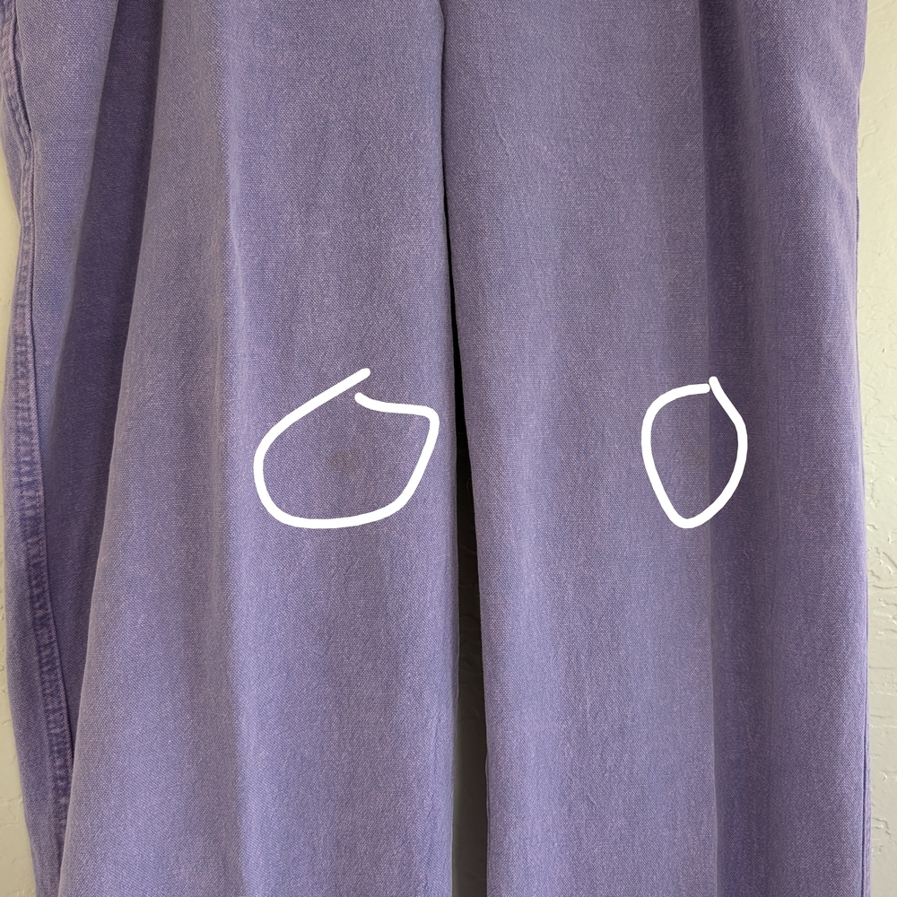 VTG 90s Sea Breeze California Purple Cotton Denim Set USA Made Coastal Resort - Picture 12 of 13
